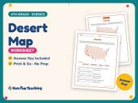 Desert Map Worksheet – 4th Grade Environments & Habitats and Biomes preview