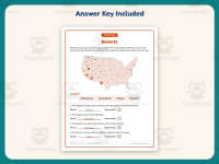 Desert Map Worksheet – 4th Grade Environments & Habitats and Biomes preview 3