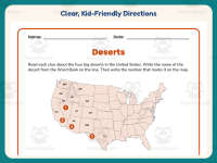 Desert Map Worksheet – 4th Grade Environments & Habitats and Biomes preview 4