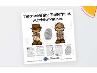 Detective and Fingerprint Activity Packet and Worksheets preview