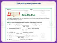 Dew, Do, Due Homophones Worksheet – 3rd Grade Grammar Practice preview 4