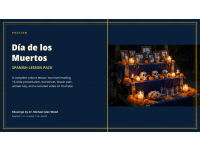 Día de los Muertos Lesson Pack: 2-Level Reading, Slides, Worksheet & K preview