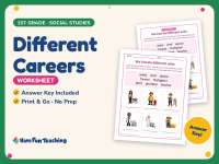 Different Careers Worksheet – 1st Grade Community & People Practice preview