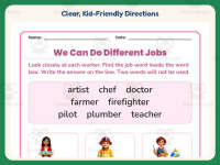 Different Careers Worksheet – 1st Grade Community & People Practice preview 4