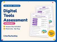 Digital Tools Assessment Worksheet – 2nd Grade Essays & Technology preview