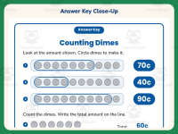 Dimes Circle Worksheet – 1st Grade Addition & Money Practice preview 7