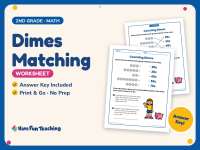Dimes Matching Worksheet – 2nd Grade Addition & Money Practice preview