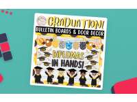 Diplomas in Hands – Graduation Bulletin Board Kit preview