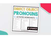 Direct Object Pronouns Practice Grammar Worksheets in Spanish preview