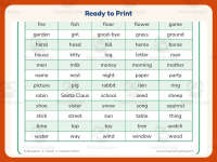 Dolch Word List of Common Nouns Worksheet – Kindergarten Dolch Words preview 7
