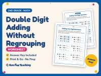 Double Digit Adding Without Regrouping Worksheet – 2nd Grade Addition preview