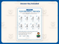 Double Digit Addition With Regrouping Worksheet – 2nd Grade Math preview 3