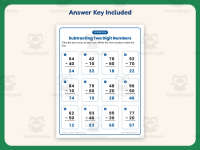 Double Digit Subtraction Without Regrouping Worksheet – 1st Grade Math preview 3