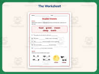 Double Vowels Fill in the Blank Worksheet – 1st Grade Digraphs preview 2