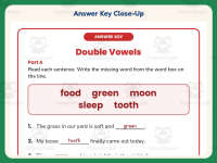 Double Vowels Fill in the Blank Worksheet – 1st Grade Digraphs preview 7