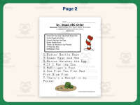 Dr. Seuss Books Alphabetical Order Worksheet – 1st-3rd Grade Grammar preview 3