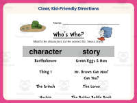Dr. Seuss Characters Matching Worksheet – PreK-2nd Grade Reading preview 4