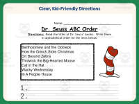 Dr. Seuss Titles Alphabetical Order Worksheet – 1st-3rd Grade Practice preview 4