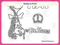 Dr. Seuss Worksheet: Cat in the Hat Coloring Page – PreK-3rd Grade preview 7