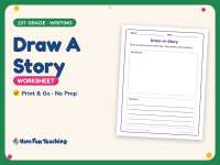 Draw A Story Worksheet – 1st Grade Lined Paper & Narrative Writing preview