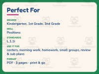 Draw the Positions Worksheet – 1st Grade Prepositions Practice preview 6