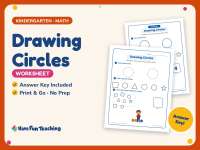 Drawing Circles Worksheet – Kindergarten Geometry & Shapes Practice preview