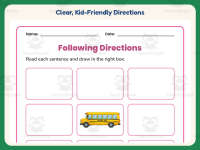 Drawing Follow Directions Worksheet – 1st Grade Following Directions preview 4