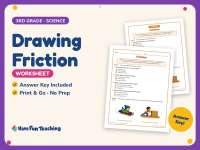 Drawing Friction Worksheet – 3rd Grade Energy & Force and Motion preview