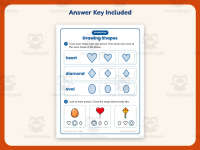 Drawing Heart, Diamond, Oval Shapes Worksheet – Kindergarten Geometry preview 3