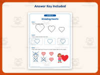 Drawing Hearts Worksheet – Kindergarten Geometry & Shapes Practice preview 3