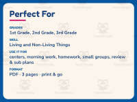 Drawing Living Things Worksheet – 2nd Grade Practice + Answer Key preview 6