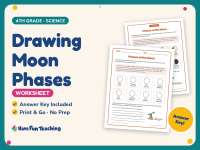 Drawing Moon Phases Worksheet – 4th Grade Solar System & Space preview