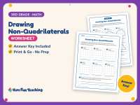 Drawing Non-Quadrilaterals Worksheet – 3rd Grade Geometry & Shapes preview