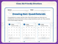 Drawing Non-Quadrilaterals Worksheet – 3rd Grade Geometry & Shapes preview 4