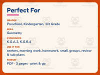 Drawing Ovals Worksheet – Kindergarten Geometry & Shapes Practice preview 6