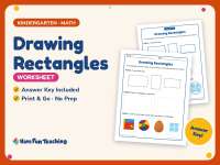 Drawing Rectangles Worksheet – Kindergarten Geometry & Shapes Practice preview