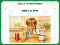 Drink Water – Reading Comprehension Worksheet – 1st Grade Practice preview 4