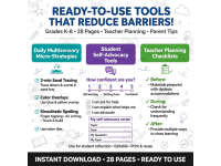 Dyslexia Classroom Supports Toolkit | Accommodations & Strategies preview 2