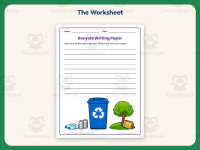Earth Day Worksheet: Recycle Writing Paper – 1st Grade Resources preview 2