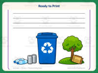 Earth Day Worksheet: Recycle Writing Paper – 1st Grade Resources preview 7