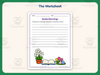 Easter Blessings Writing Paper – 1st Grade Lined Paper Practice preview 2