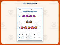 Easter Counting Worksheet – Kindergarten Math Practice + Answer Key preview 2