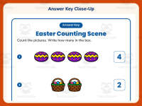 Easter Counting Worksheet – Kindergarten Math Practice + Answer Key preview 7