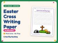 Easter Cross Writing Paper – 1st Grade Themed Writing Paper Practice preview