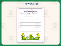 Easter Green and Yellow Writing Paper – 1st Grade Themed Writing Paper preview 2