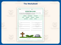 Easter Religious ABC Order Worksheet – 2nd Grade Alphabetical Order preview 2