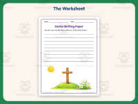 Easter Religious Writing Paper – 1st Grade Lined Paper Practice preview 2