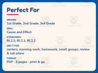 Eating Healthy Cause and Effect Graphic Organizer – 2nd Grade Practice preview 6