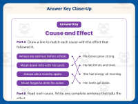 Eating Healthy Cause and Effect Graphic Organizer – 2nd Grade Practice preview 7