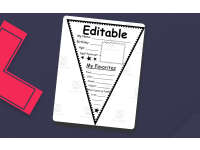 Editable All About Me Pennant preview